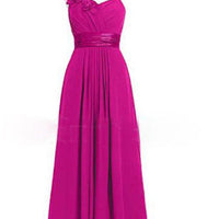 Women's Multi Colored Slanted Neck Sleeveless Strapless Long Dress