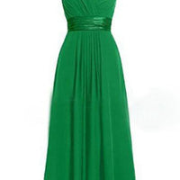 Women's Multi Colored Slanted Neck Sleeveless Strapless Long Dress