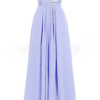 Women's Multi Colored Slanted Neck Sleeveless Strapless Long Dress